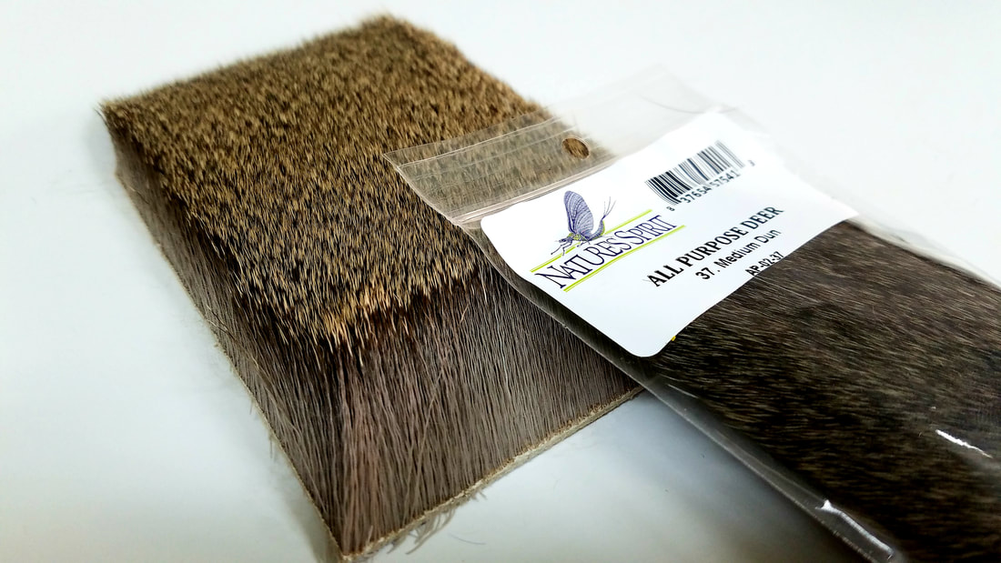 tanned DEER HAIR for Spinning 1 1/2-2" long 30 sq fly tying material in 