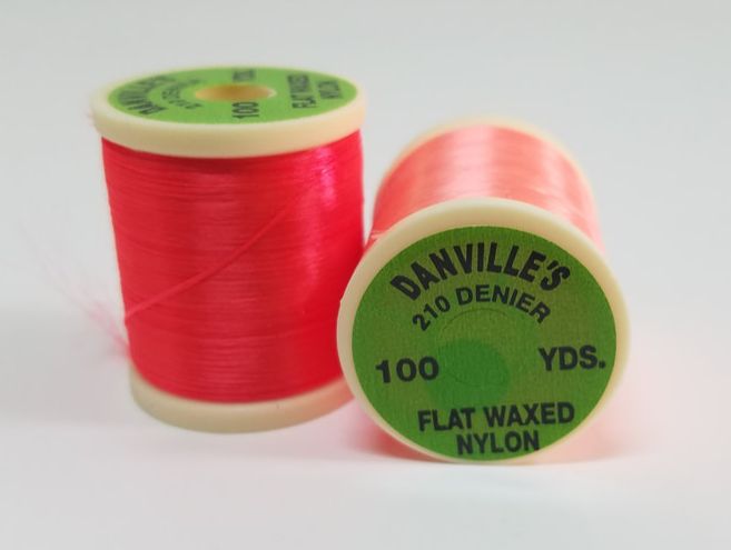 12 Spools Danville Flat Waxed Fluorescent Orange Fly Tying Thread 